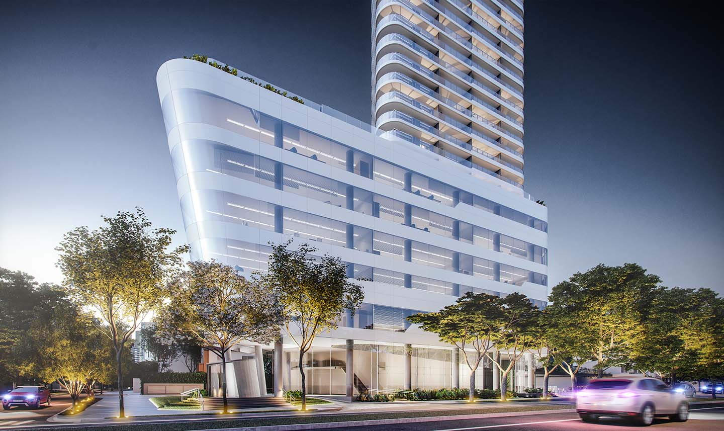 Fachada White 2880 - Perspectiva ilustrada