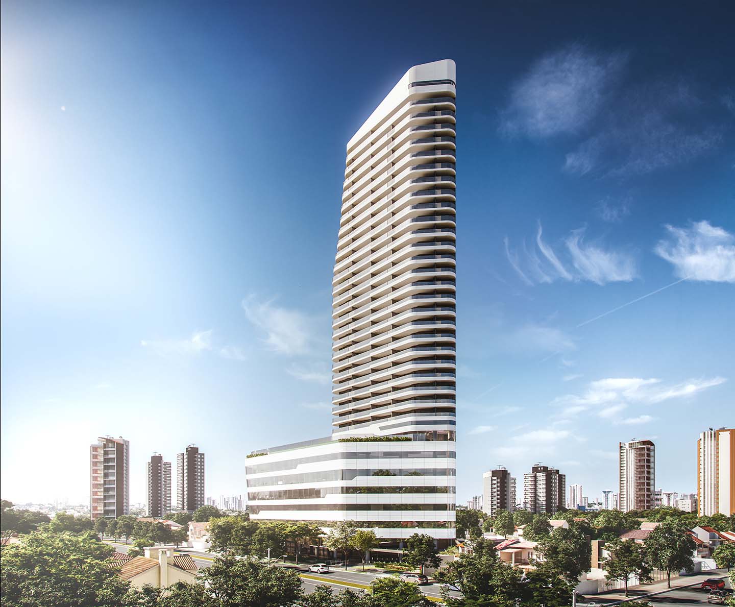 Fachada White 2880 - Perspectiva ilustrada