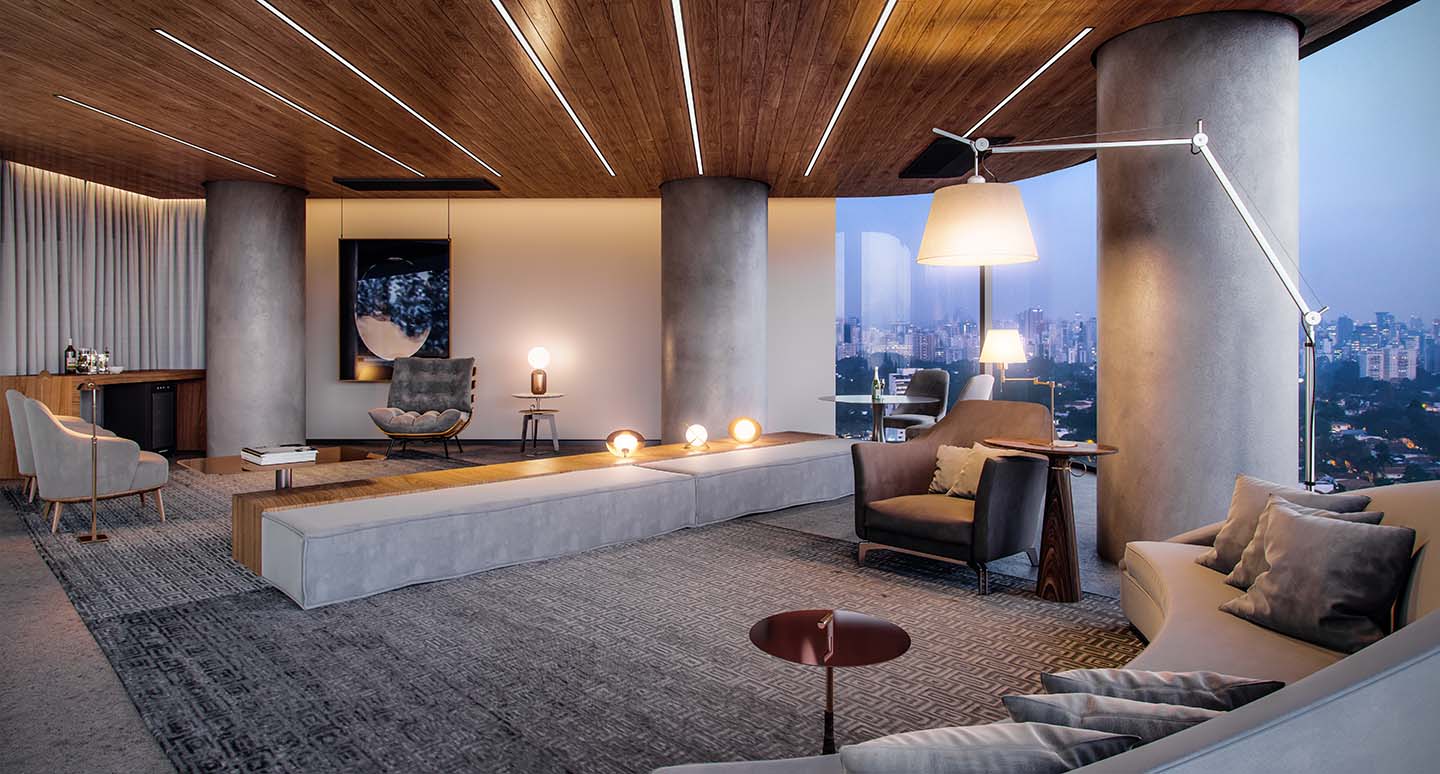Lounge Bar  White 2880 - Perspectiva ilustrada