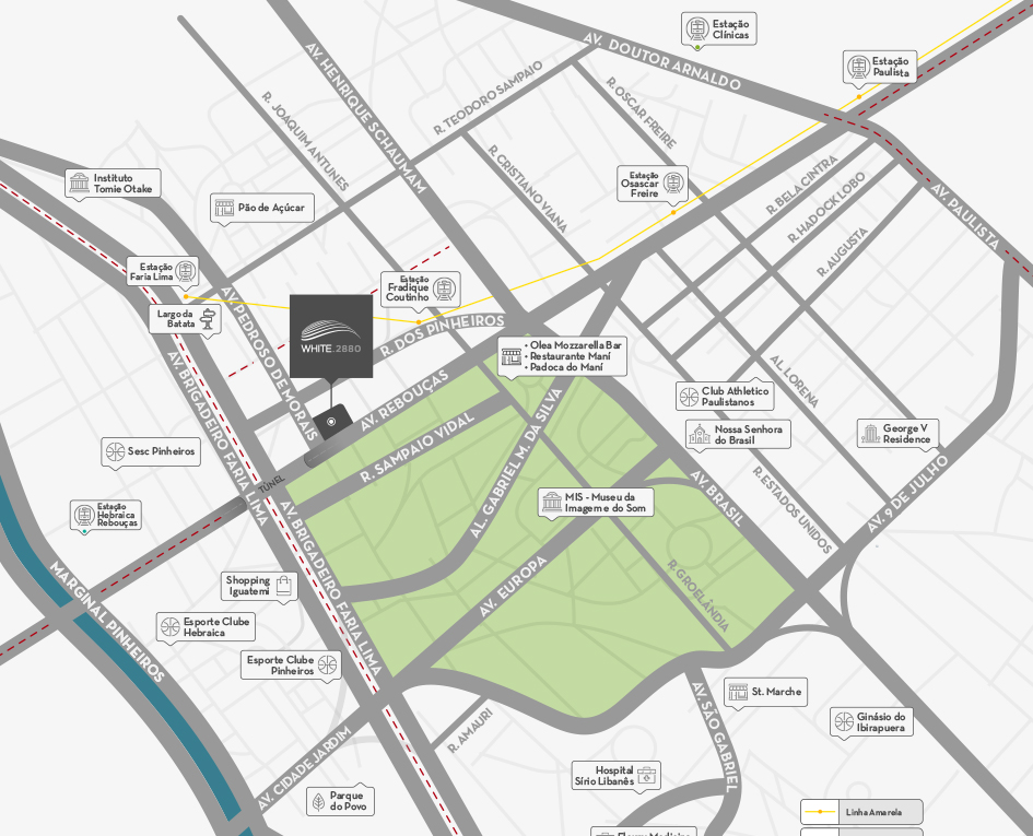Mapa ilustrativo White 2880
